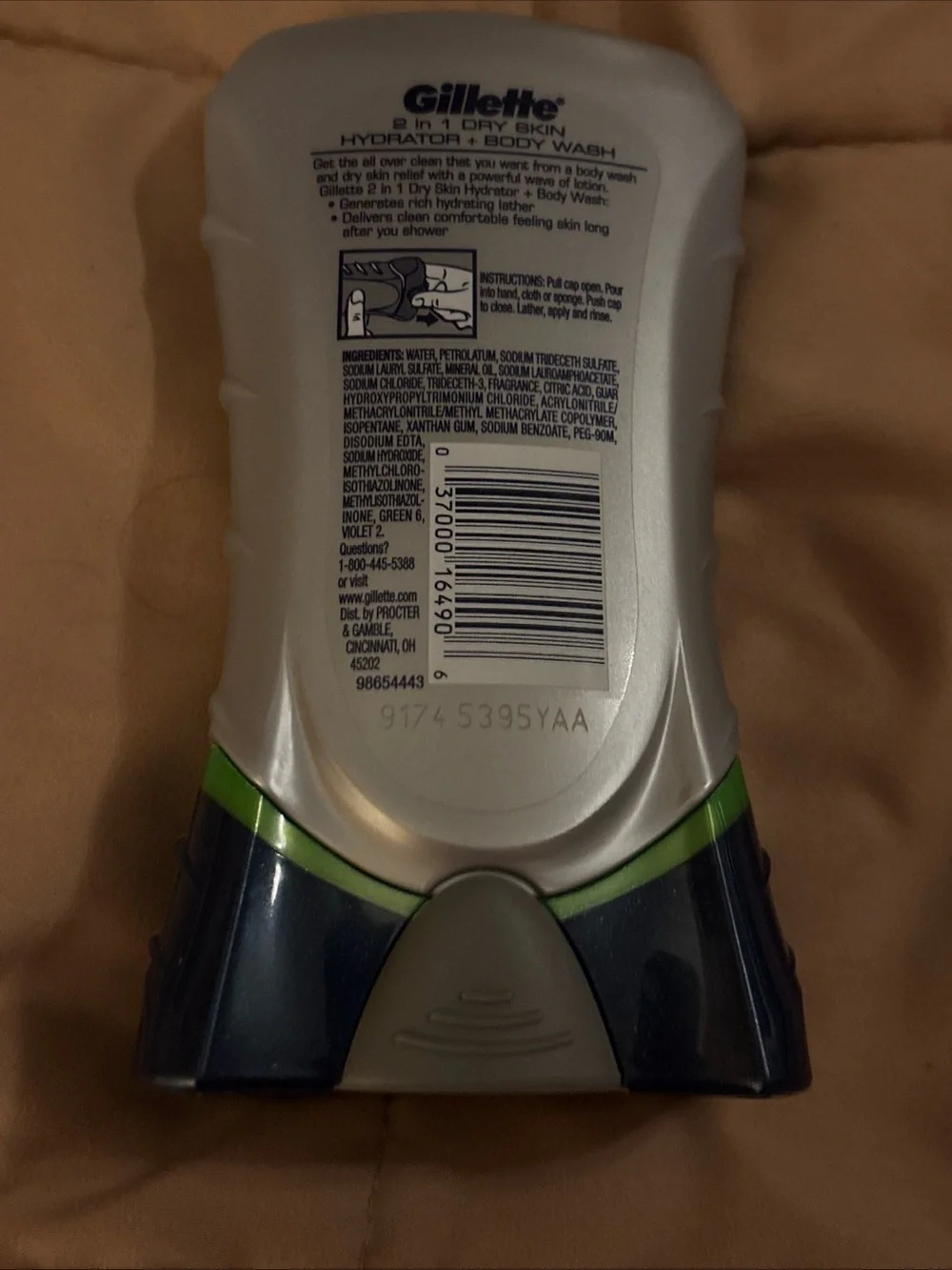 Gillette 2 in 1 hydration + body wash 8.4 Fl Oz NOS